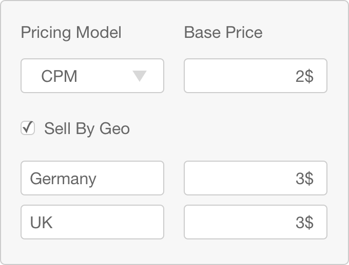 Ad slots pricing